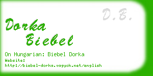 dorka biebel business card
